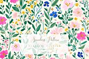Seamless Floral Pattern PNG, a Pattern Graphic by Pati Charm Studio (Thumbnail 1 of 8)