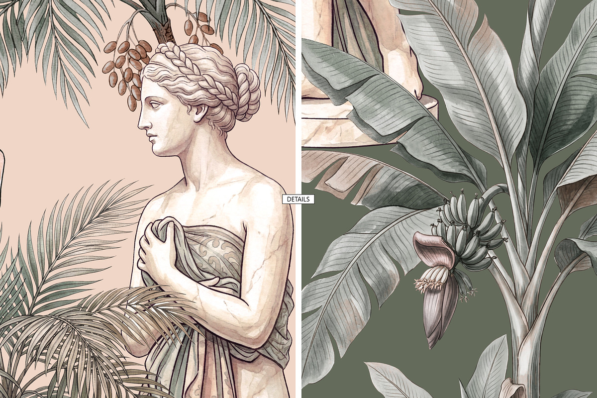 TUSCULUM– Classical Statue Prints, a Pattern Graphic by YARROO (Photo 8 of 10)