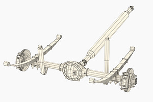 HEAVY DUTY AXLE AND DRIVESHAFT