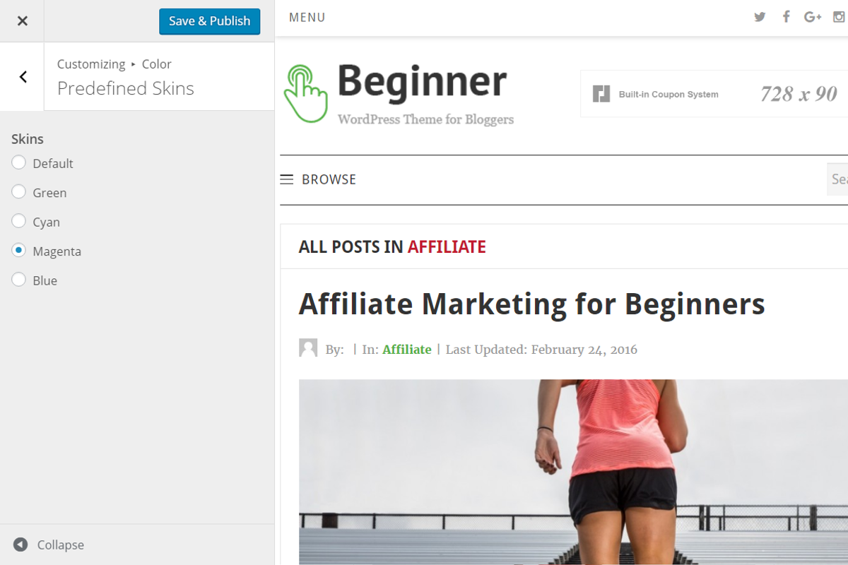 Beginner WordPress Theme, a WordPress Template by Theme Junkie (Photo 3 of 4)