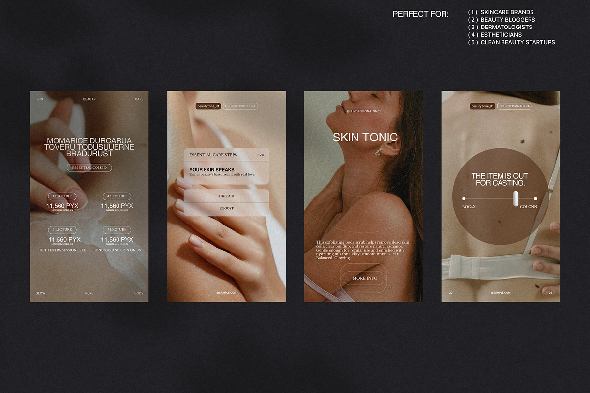 Aesthetic Skincare Social Bundle preview 3