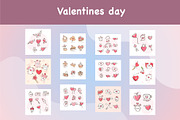 valentines doodle set bundle, a Decorative Illustration by foxndeer (Thumbnail 1 of 4)