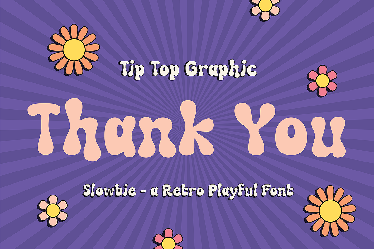 Slowbie – Retro Playful Font, a Sans Serif Font by Tiptop Graphic (Photo 8 of 8)