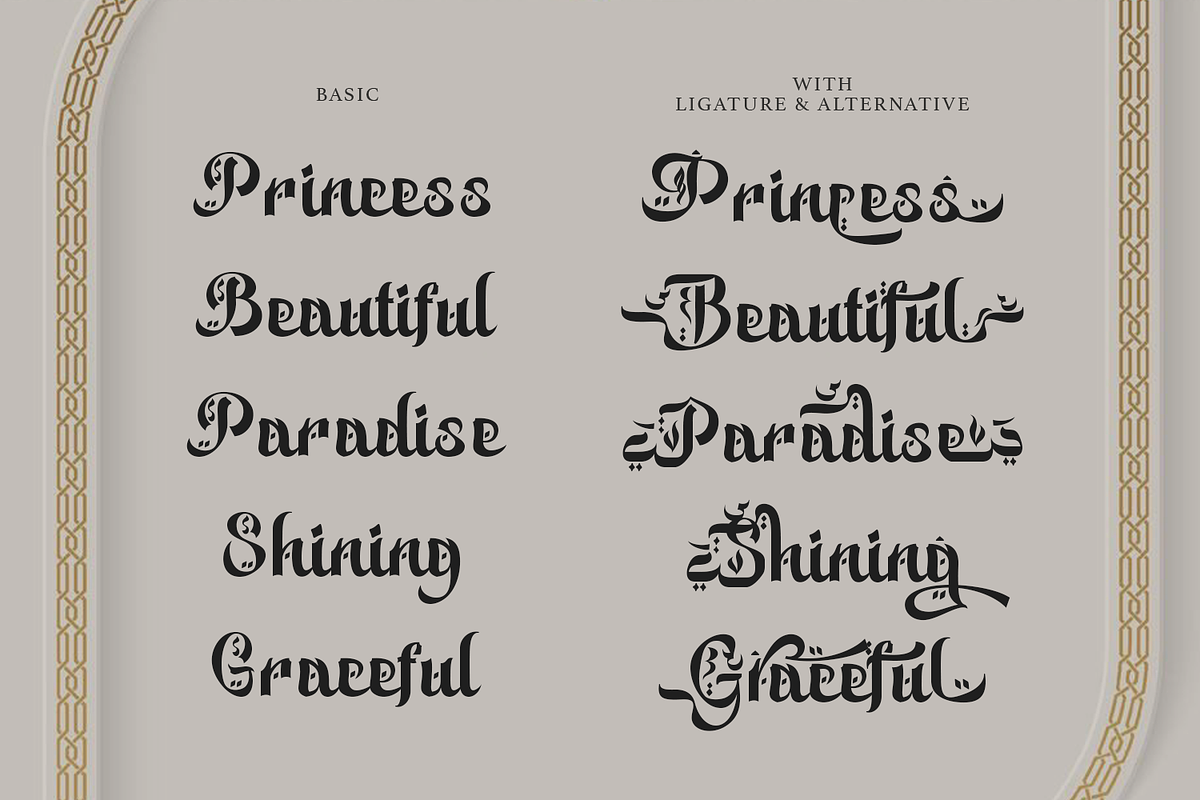 Bakhtiar Arabic Font, a Script Font by madeDeduk (Photo 7 of 10)