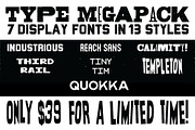 FONT MEGAPACK, a Font by Andrew Hochradel (Thumbnail 1 of 18)