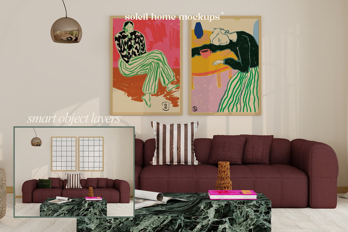 ODYSSEA | Vintage Frame Mockup SET, a Household Mockup by SoleilHomeMockups (Photo 3 of 11)
