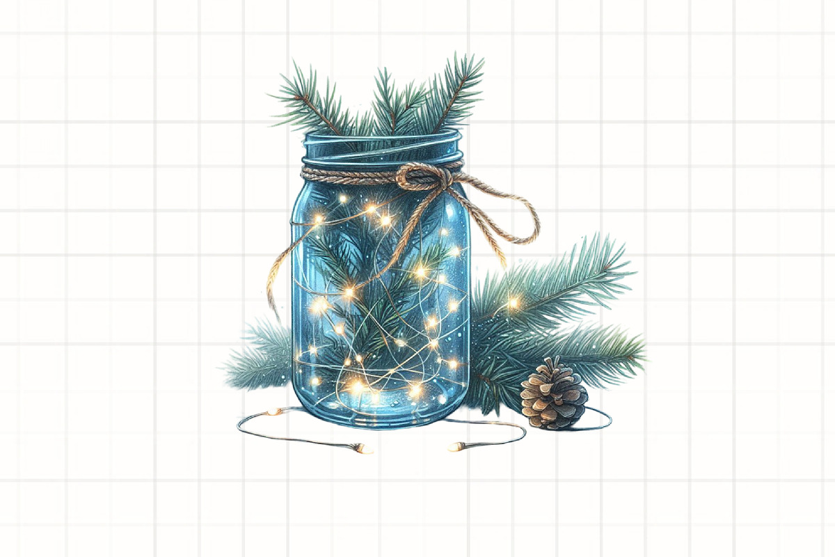 Watercolor Blue Christmas Clipart, an Illustration by CrexoraLab (Photo 4 of 5)