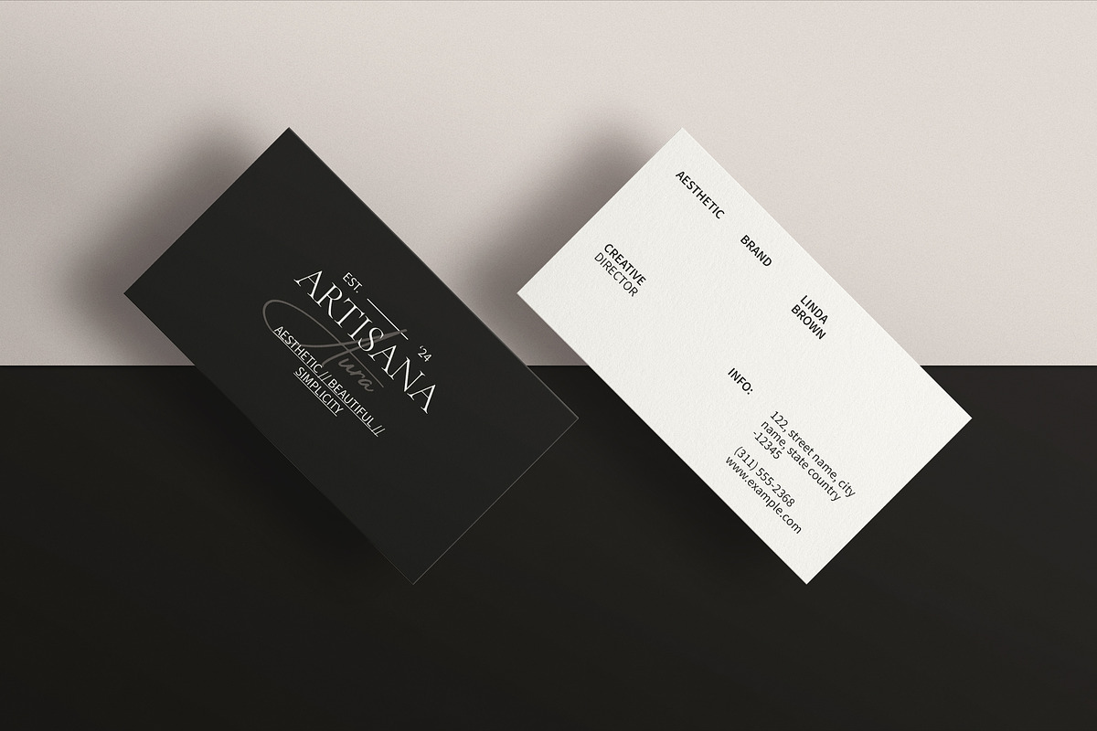 Minimal Business Card Template, a Business Card Template by ArtisanaAura (Photo 3 of 7)