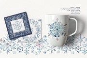 Winter Snowflakes Watercolor, a Seasonal Illustration by YarovaArt (Thumbnail 8 of 17)