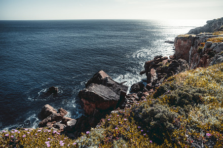 A rocky coastline, Cascais, Portugal, a Nature Photo by SkyNext