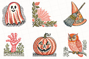 Doodle Halloween Sublimation Clipart, an Illustration by OK Design (Thumbnail 2 of 5)
