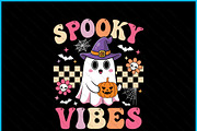 Groovy Spooky Ghost Pumpkin SVG PNG, an Object Graphic by Creativeusart (Thumbnail 2 of 4)