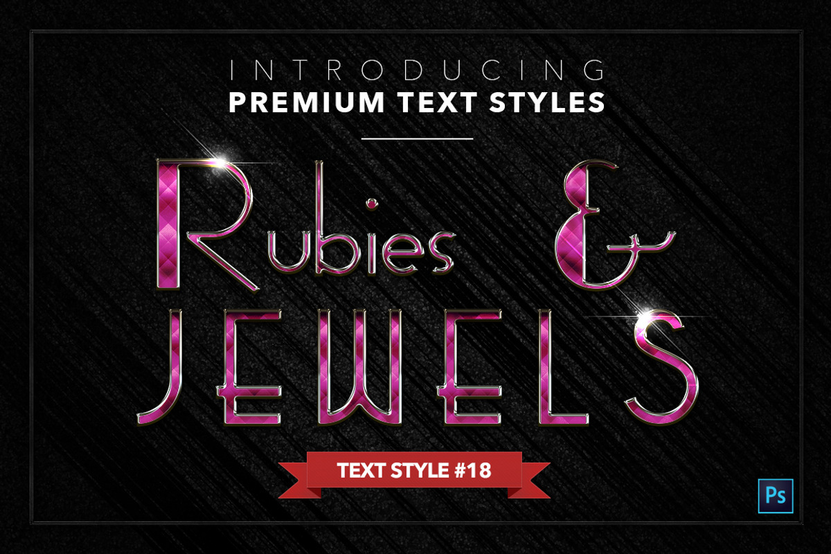Rubies & Jewels #1 - 20 Text Styles, a Layer Style Add-On by Jonas Stensgaard (Photo 19 of 23)