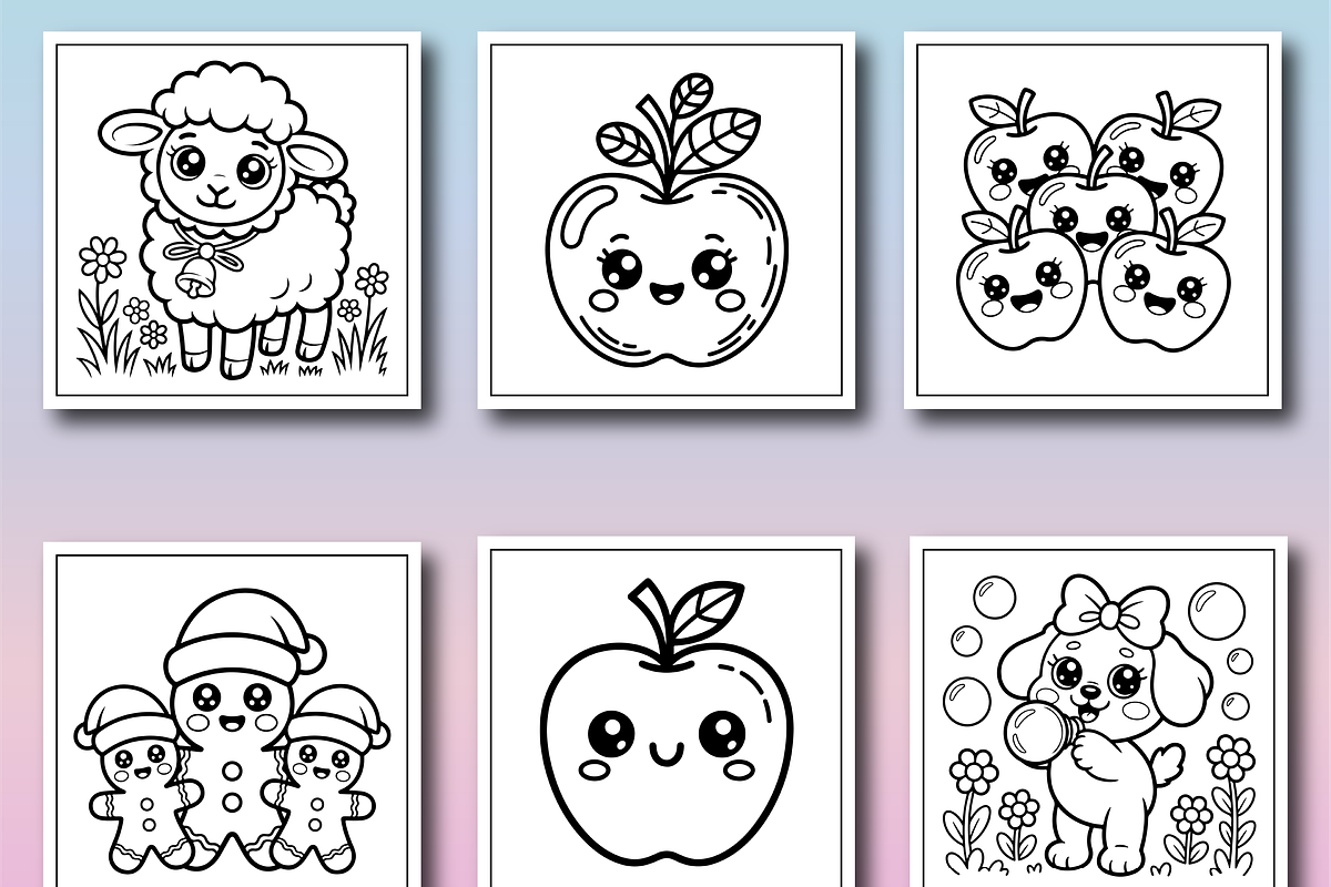 Cute Kawaii Coloring Book for Kids, an Animal Illustration by Design Zone (Photo 3 of 4)