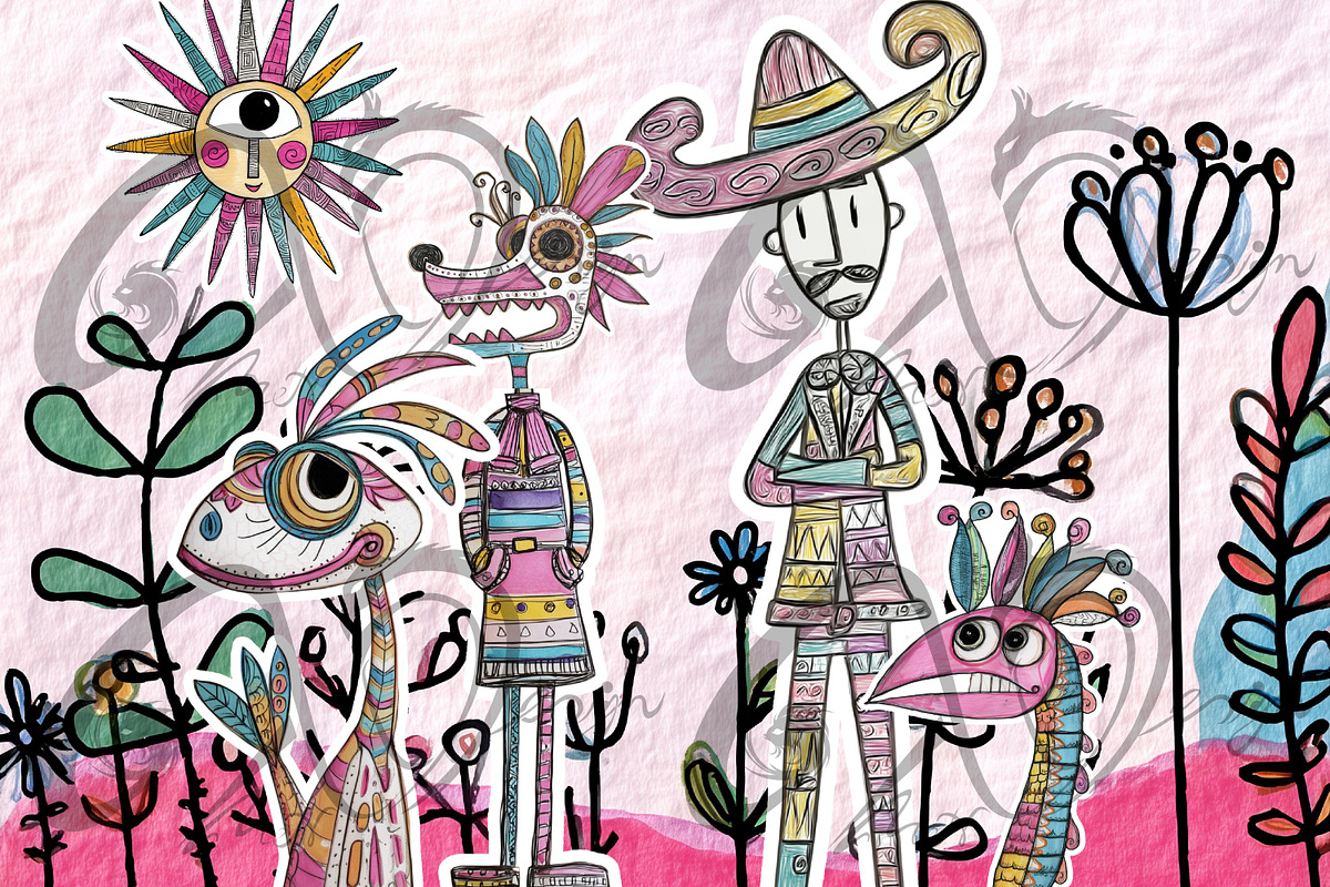 Mariachi Magic: playful Mexican, a Person Illustration by NiiiNArt (Photo 8 of 8)