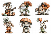 Quirky Easter Bunny Clipart Bundle, an Illustration by Daily.Designs (Thumbnail 6 of 8)