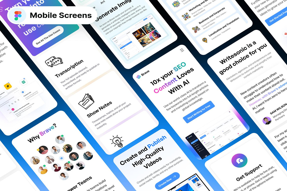 AI Multipurpose Website UI Kits, an UI Kit Template by Lumina_ui_ux202 (Photo 6 of 7)
