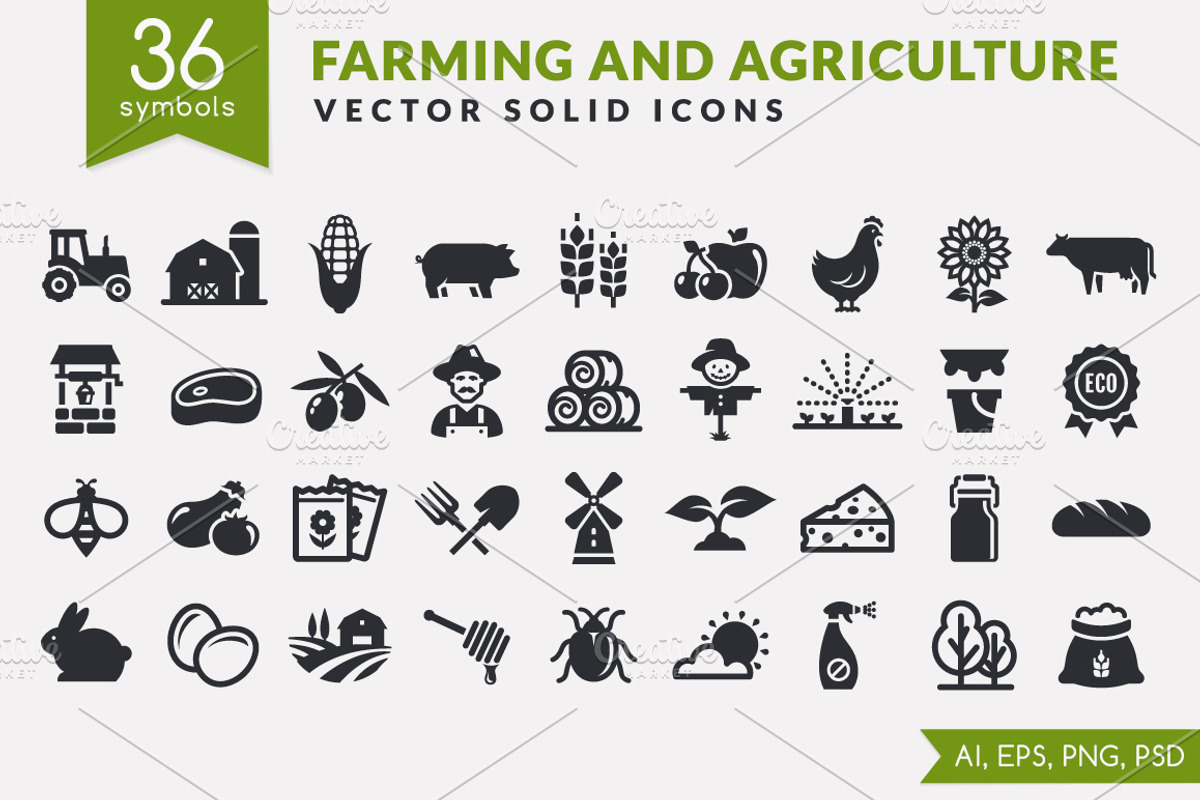 Farm and agriculture icons, an Icon by JuliaMalinovskaya (Photo 1 of 3)