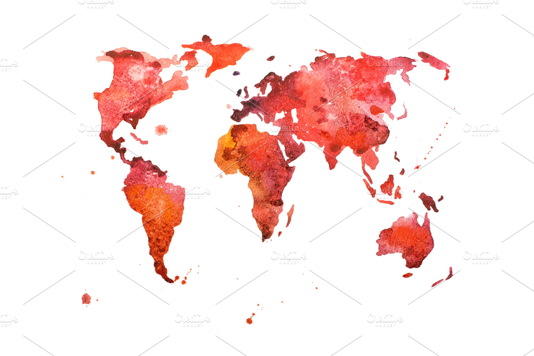 Hand drawn watercolor world map aquarelle illustration stock photo ...