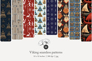 80 Viking seamless pattern, a Pattern Graphic by Poppy Lane Studio (Thumbnail 1 of 11)