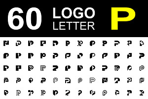 Set of letter P logo