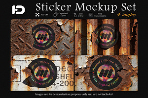 Sticker Mockup Set