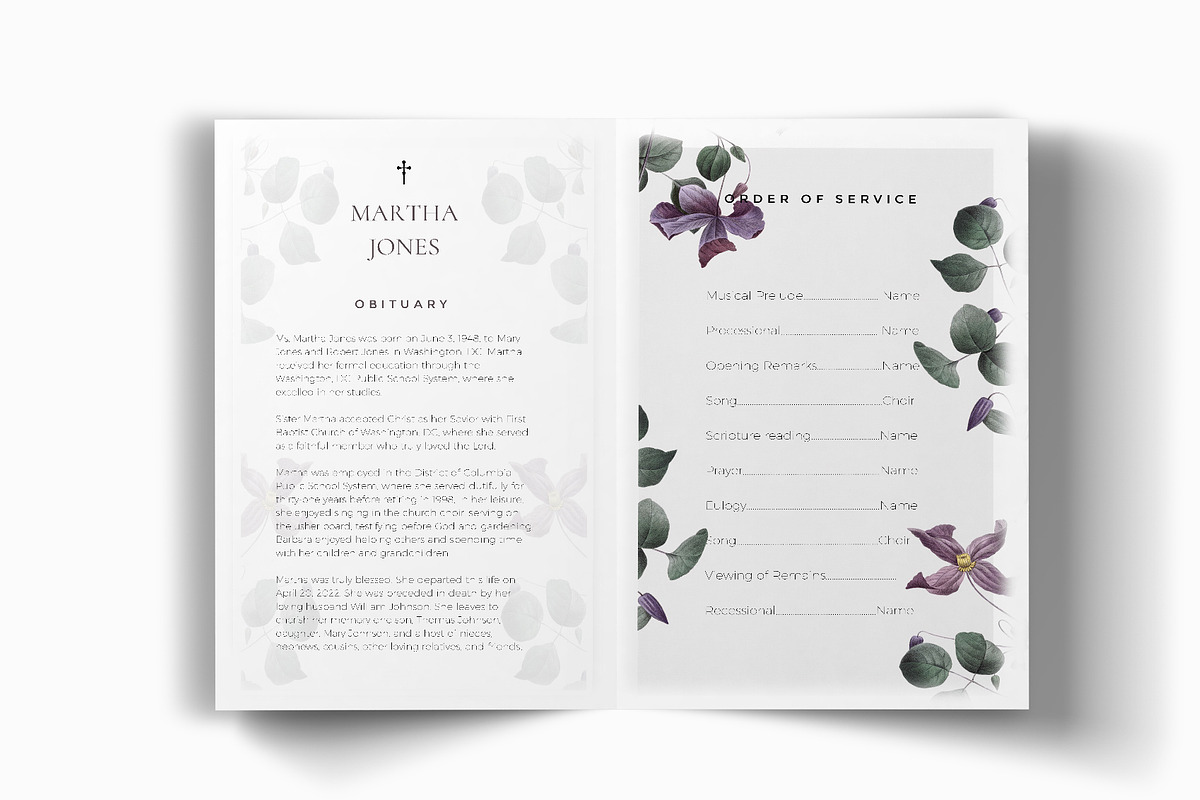 Funeral program, a Brochure Template by inserenity (Photo 3 of 6)