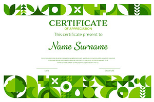 Ecology environment certificate, a Decorative Illustration by Buch&Bee