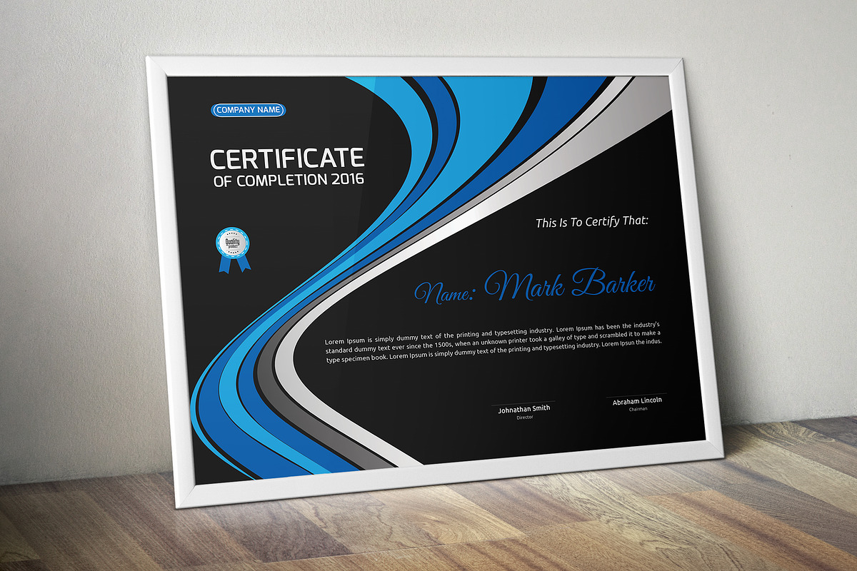 Certificate Word | PSD | AI, a Stationery Template by Curve Design (Photo 3 of 8)