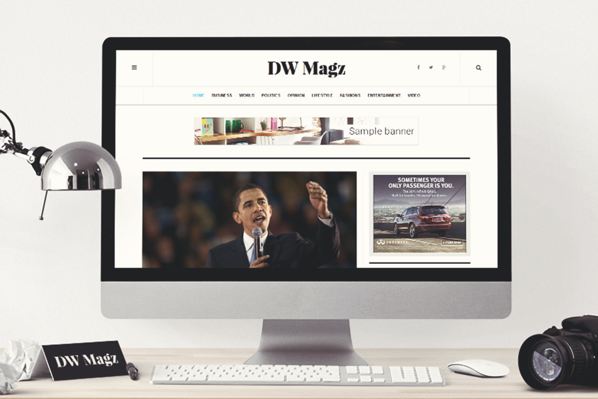 WordPress Magazine Theme: DW Magz, a WordPress Template by DesignWall (Photo 1 of 6)