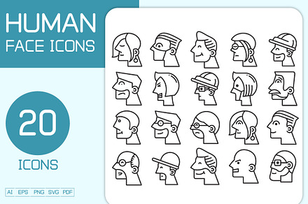 Cartoon Human Avatars Set, a Person Illustration by Designfour