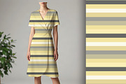 Butter Yellow and Grey Stripe 3, a Pattern Graphic by Sharon Schwalbe (Thumbnail 1 of 6)