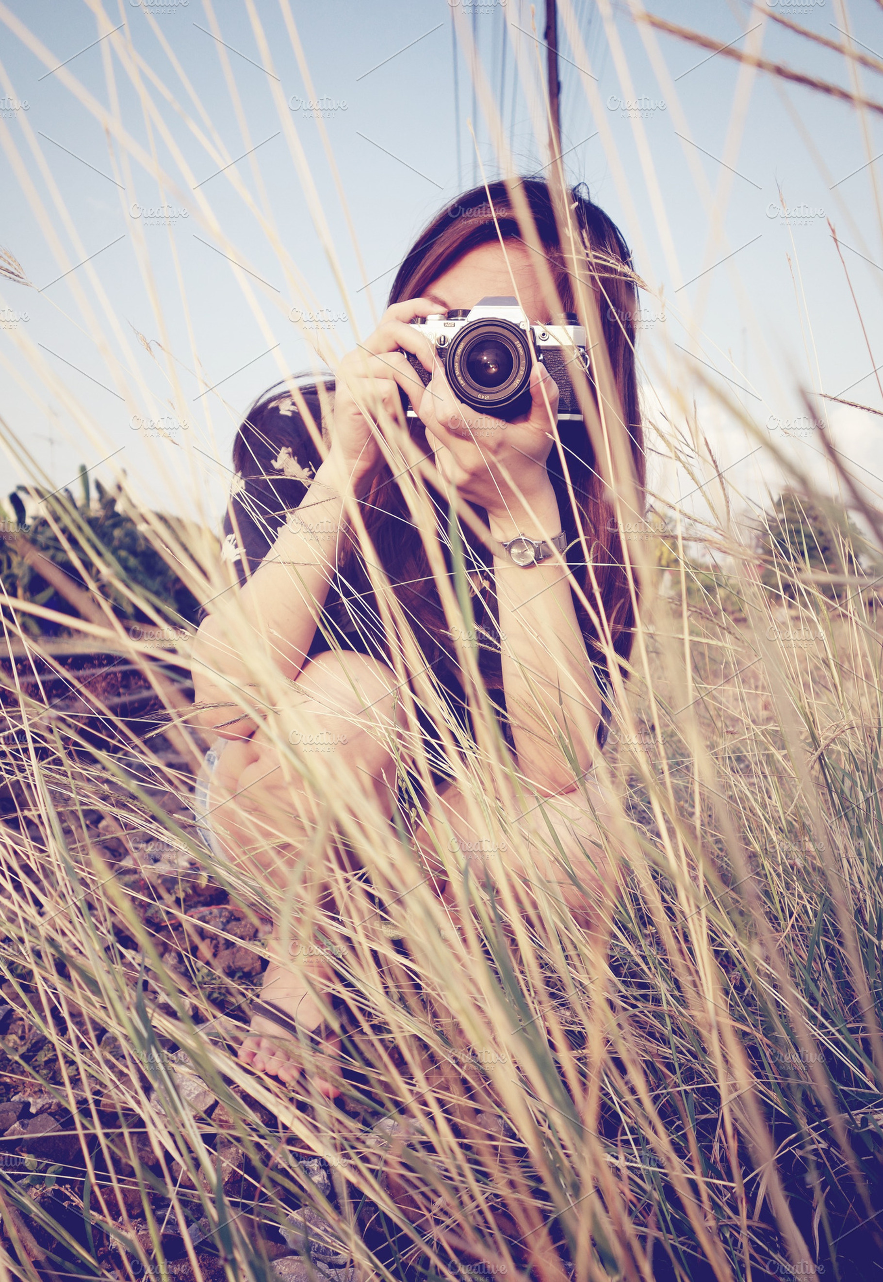 Taking Photo By Film Camera