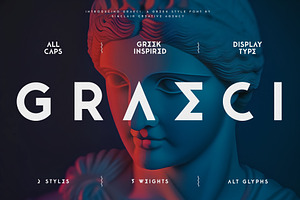 Graeci Display — Greek Inspired Font, a Sans Serif Font by Sinclair Creative Agency