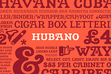Hubano — Cigar box font