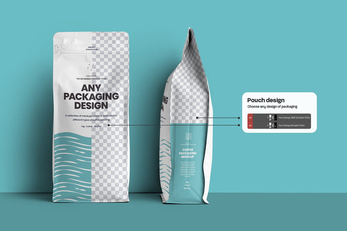 Side Gusset Pouch Coffee Mockups, a Packaging Mockup by Grow Design Craft Studio (Photo 5 of 6)