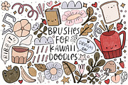Kawaii doodle brushes for procreate, a Brush Add-On by Sentimental postman (Thumbnail 1 of 5)