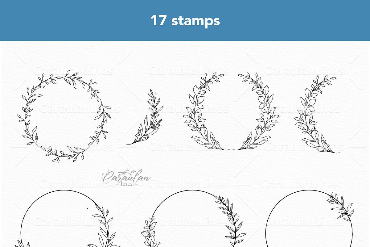 Greenery Procreate Stamps, a Brush Add-On by CaraulanStore (Photo 6 of 8)