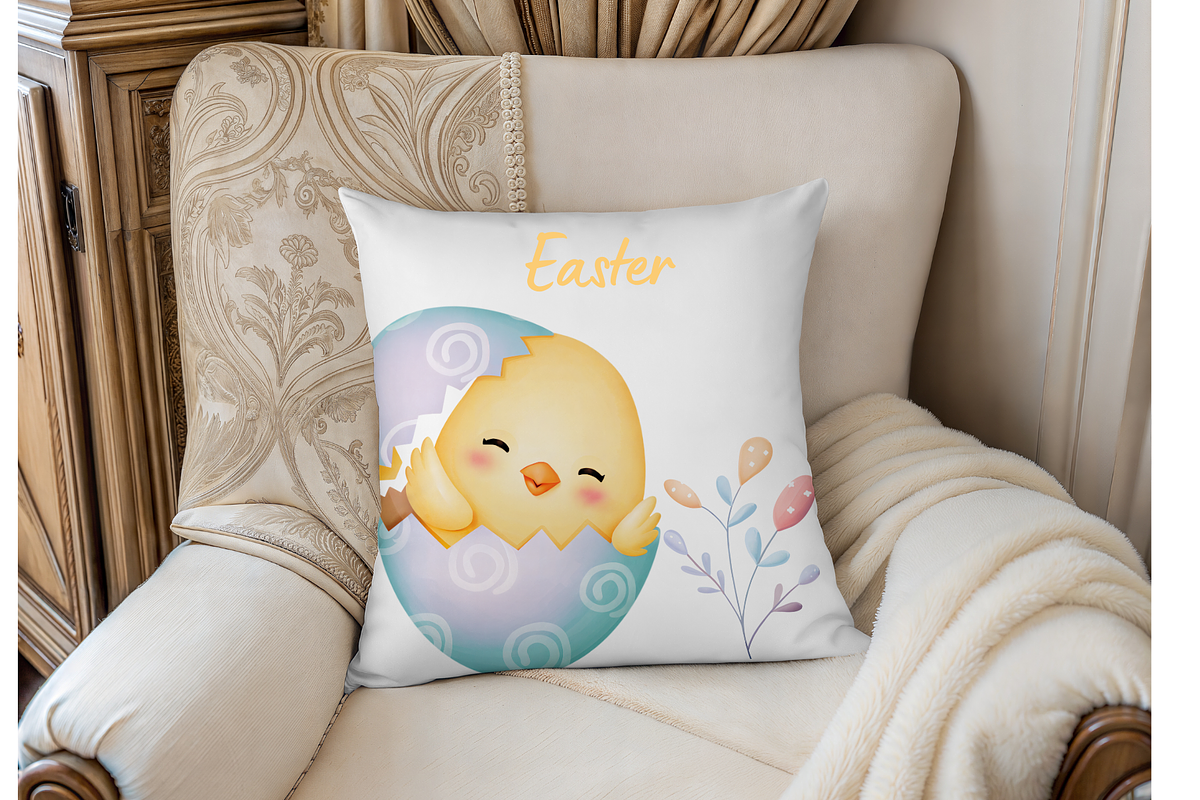 Easter Chick Watercolor Clipart Set, a Product Mockup by MockupWizard (Photo 5 of 5)