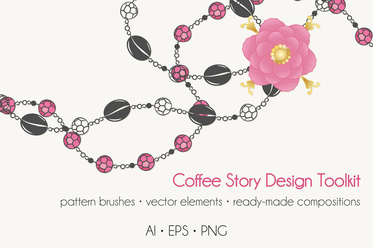Coffee Story Design Toolkit., a Brush Add-On by IrinaCzaran (Photo 1 of 5)
