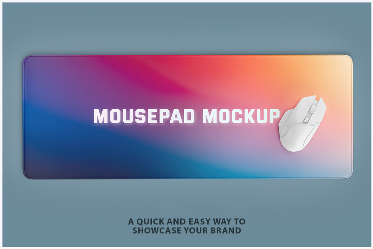 Large Gaming Mouse Pad Mockup PSD, a Mac Mockup by Bruno's Shop