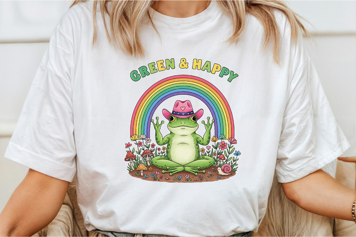 Green & Happy Funny Frog, an Illustration by DreamCafeArt (Photo 2 of 7)