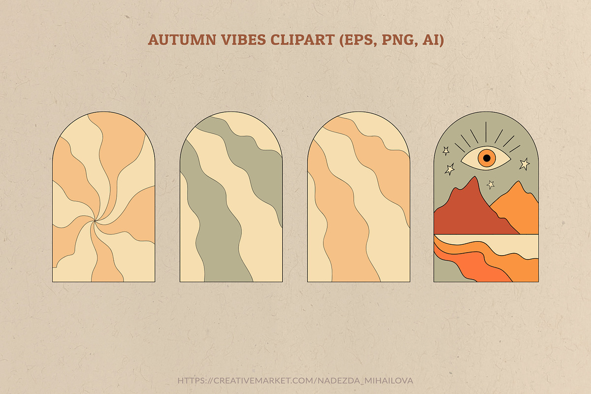 Autumn Vibes vector clipart, an Object Graphic by Nadezhda Mikhailova (Photo 4 of 12)