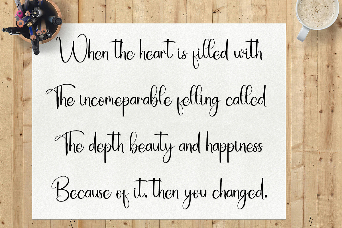 Handwriting Samantha, a Handwritten Font by InermediaSTUDIO (Photo 7 of 7)