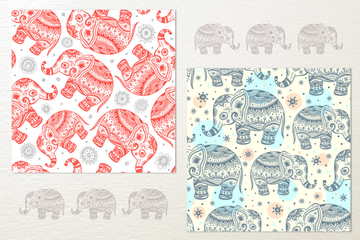 8 Ethnic seamless patterns preview 4