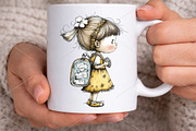 Whimsical Summer Girls Clipart PNG, a Seasonal Illustration by Canvas Craft (Thumbnail 5 of 7)