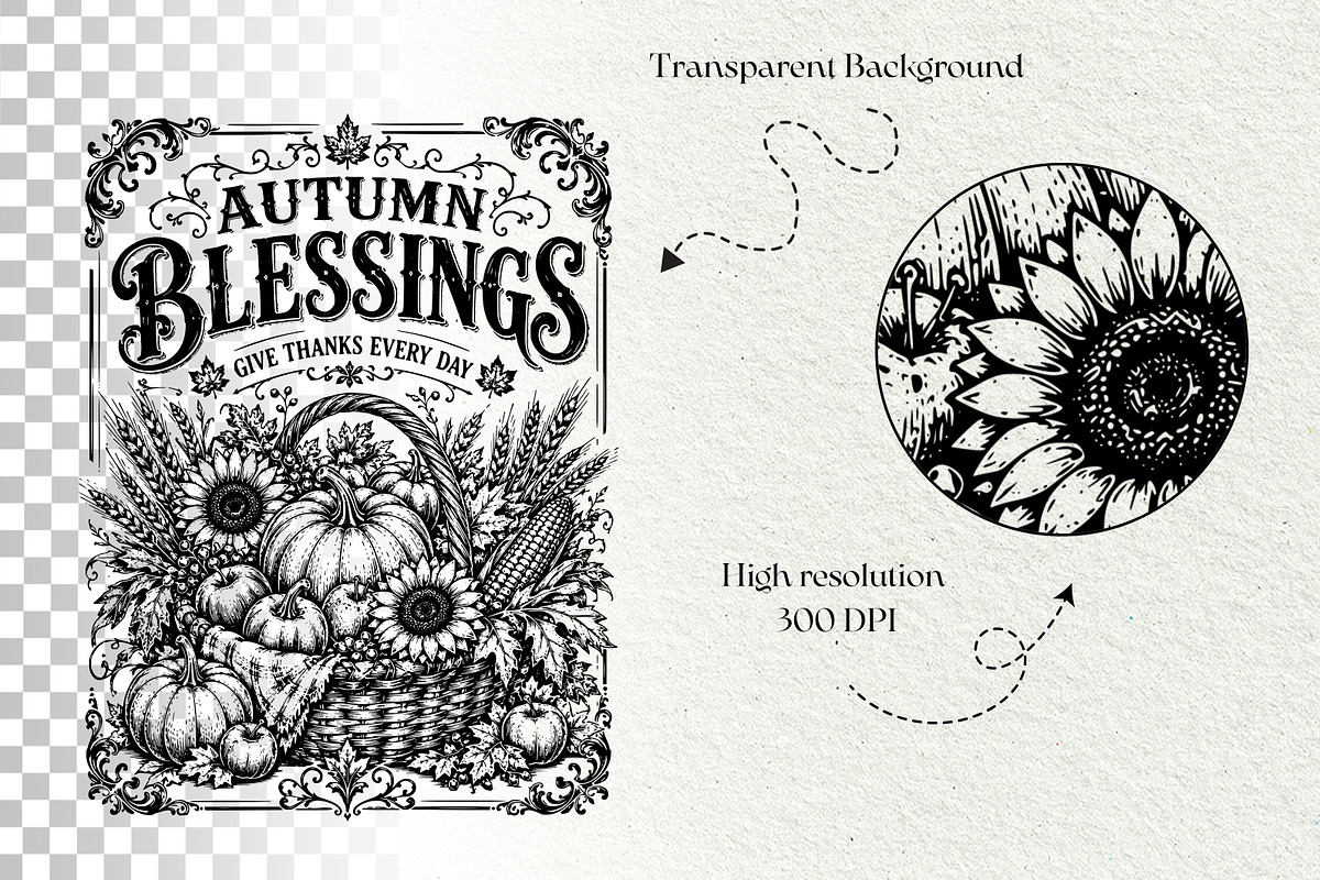 Thanksgiving Signs SVG Graphics, a Seasonal Illustration by DENIDigitalArtSudio (Photo 7 of 7)