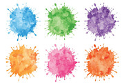 colorful watercolor splashes design, an Illustration by Amazin_art (Thumbnail 3 of 6)