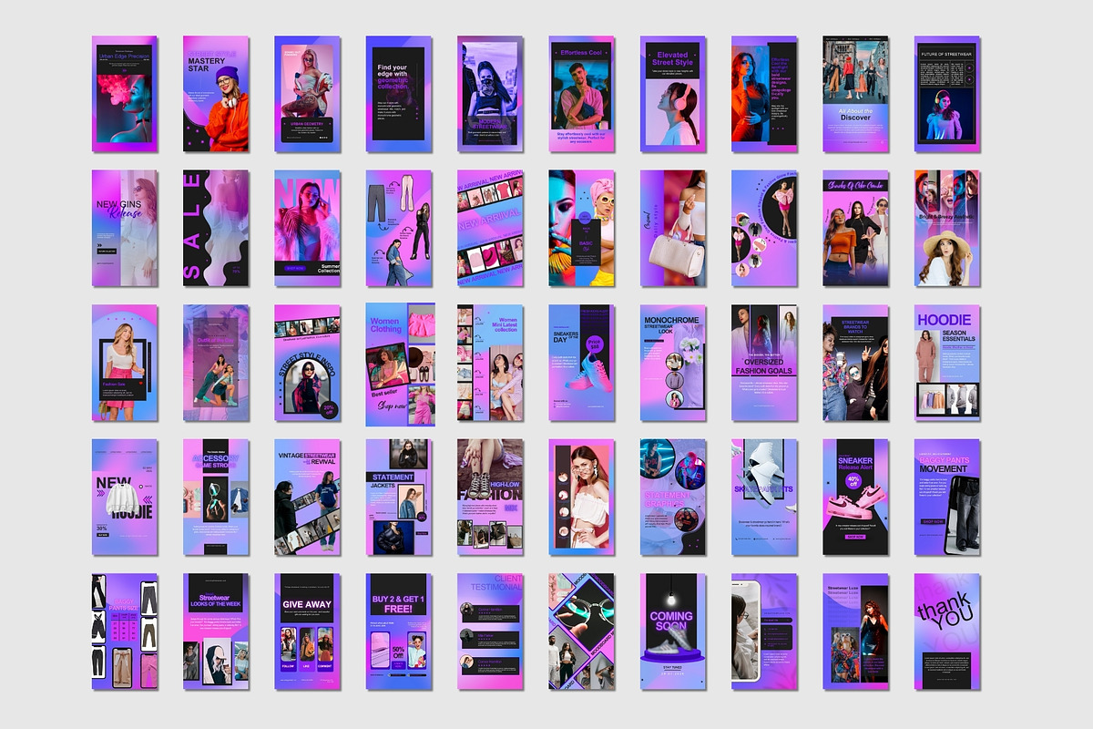 100 Animated Fashion Instagram Canva, a Social Media Template by TheBrightGrap (Photo 5 of 7)