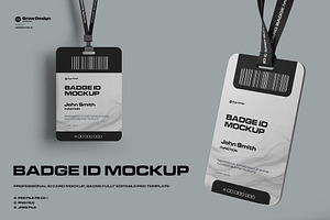 2 ID Card Badge Mockups. Vol.01